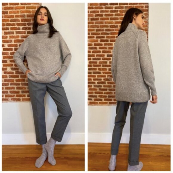 Aritzia Sweaters - Aritzia Babaton Alpaca DAY OFF TURTLENECK Sweater Grey